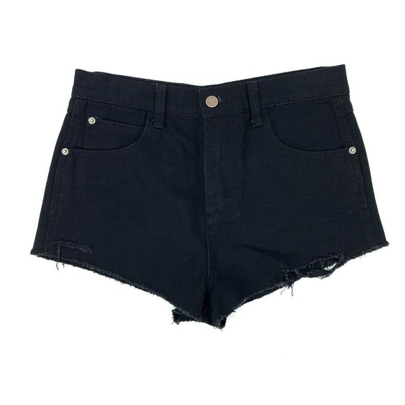 Forever 21 Pants - Forever 21 Denim Shorts Black Cutoff Jean Fray Hem High Rise